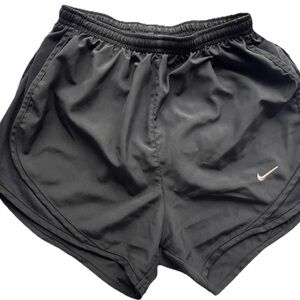 Nike Women’s Black Dri Fit Athletic Running Shorts with White Swoosh Xsmall